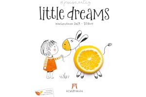 Little Dreams - Jesuso Ortiz Kalender 2024, Wandkalender im Hochformat (25x33 cm) - kreativer Wochenplaner, Poesie und Humor für Kinder und Erwachsene