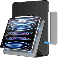 JETech Custodia Magnetica per iPad Pro 12,9 Pollici Modello 2022/2021/2020/2018, Supporta Pencil 2a Generazione di Ricarica, 