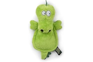 GODOG Hear Doggy z osłoną do żucia płaskie aligator, zielone