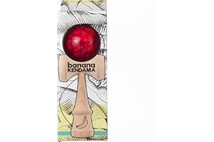 Banana Kendama Marble - Classic Beginners Kendama Skill Toy (Red Marble)