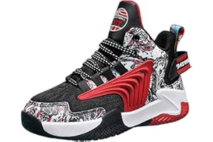 DIQUEQI Boys Basketball Shoes Kids Trainers Men's Basketball Shoes Girls Running Sneaker High Top Sport Shoes for Unisex Kids