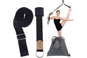 JULY'S SONG YouthUnion Sangles d'exercice en Durable,Léger et adapté au Transport,pour de Étirements Convient pour Arts Martiaux,Yoga,Danse,entraînement du Corps (Rouge)