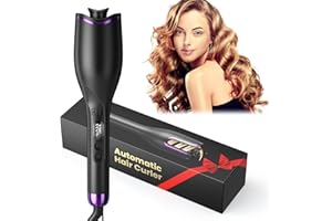 HAPPHOOH Lockenstab Automatisch, Lockenstab Große Locken mit LCD-Anzeige, 8 Timer & 4 Temperaturen Einstellbar Schnelles Aufheizen, Automatischer Lockenstab Langanhaltende Frisur, Automatisch Aus