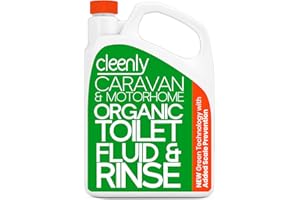Cleenly Organic Toilet Fluid Rinse Green Solution Cleaner 2L for Caravan and Motorhomes - Eco-Friendly, Formaldehyde Free - 2 Litres