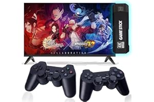 KBRAKSI Wireless Retro Game Console,Retro Game Stick,4K HDMI Output,Plug and Play Video Game Stick Built in Games,Over 10 Classic Emulators, with Dual 2.4G Wireless (30G)