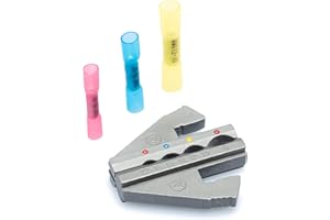 Wirefy Matrice à sertir pour connecteurs bout à bout thermorétractables 22-8 AWG, remplacement pour outil de sertissage à cliquet Wirefy, pour connecteurs électriques marins/automobiles/industriels