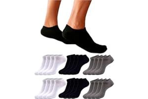 DIVABONNA 12 Paia Calzini Uomo Corti - Calzini Donna Corti - Fantasmini Uomo – Fantasmini Donna - Antiodore e Traspirante