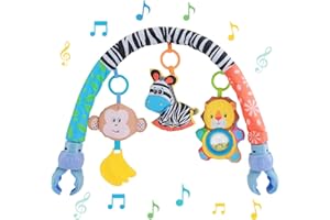 FPVERA Babyspielzeug 0-6 Monate: Spielbogen Kinderwagen Babybogen Spielzeug Autositz Clip Spielbogen unterwegs sensorisches Spielzeug Geschenk f¨¹r Neugeborene Kleinkind 0 3 6 9 12 Monate