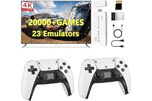Whatsko 2025 Nuova console retrò Game Stick, console M15 Plus con oltre 20.000 giochi e 2 controller wireless, Plug and Play Games Stick HDM per TV, regalo per ragazzi, famiglie e adulti