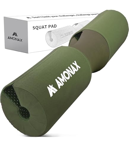 Amonax Hip Thrust Bar Pad, dik schuim halterkussen met veilige klittenbandbanden, robuuste gerichte bescherming voor bilspieroefeningen, fitnessaccessoires voor krachttraining en squat rack
