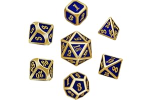 Sweetone Dadi Poliedrici, 7 Pezzi Dadi di Metallo D&D, Dadi da Gioco da Tavolo, Dice Polyhedral & RPG Dice, Set di Dadi Giochi di Ruolo per Dungeon and Dragons DND RPG MTG, D4 D6 D8 D10 D12 D20