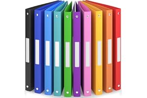 ACROPAQ - 10 x Classeur souple A4 | 4 anneaux | Avec étiquettes de dos, Dos de 2,5 cm, Couleur Arc-en-ciel de la collection Nature - Petit classeur plastique A4 souple, Classeurs 4 anneaux, Farde