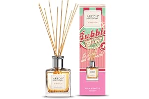Areon Reed diffuser/bubbelgum/150 ml/1 förpackning/parfym för hemmet eller kontoret, långvariga aromer, vass kvävsats för dif