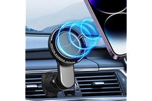 Higoal Car Mount for MagSafe,Magnetic Phone Car Mount 20 N52 Strong Magnets,Car Phone Holder with 2 Magnetic Plates,Magnet Phone Holder for iPhone14 13 12 Pro Max Plus,Phone Holder Car Accessories