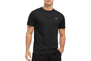 YSENTO Mens Rash Guards UV Swim Tops Rash Vest Quick Dry UPF 50+ Short Sleeve Running Sports Gym Tops