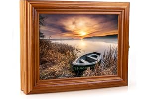 Cer-Plast Schlüsselkasten aus Holz, Hängeschrank mit Schlüsselbrett, Wandorganizer für Schlüsselaufbewahrung, Schlüsselschrank Vintage-Optik, Holzschlüsselbox