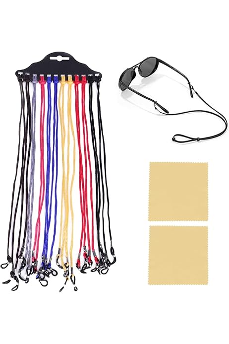 DKDDSSS - Chaîne Cordon Lunettes Enfant Homme Sport - Attache Lunette Femme - Pour Lunettes Et Lunettes De Soleil - Pratique Et Coloré - Qualité Supérieure