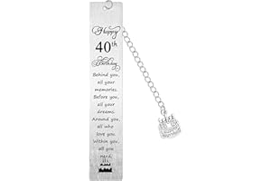 NIMTEVE Happy 40th Birthday Gifts Bookmarks Birthday Presents for Dad Mum Auntie Uncle Best Friends Bestie Encouragement Bookmarks for Women Friendship Gifts