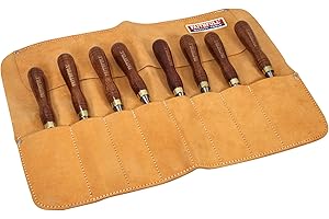 Faithfull 8 Pocket Suede Leather Chisel Roll