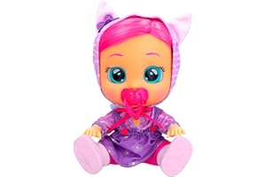 CRY BABIES Dressy Katie | Bambola interattiva che Piange lacrime vere con Capelli da acconciare, Vestiti da indossare e Accessori per giocare - Giocattolo regalo per bambini e bambine