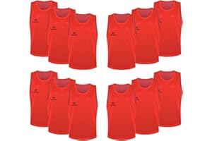 FIBOGOUP Fußball Trainingsweste,Fussball Leibchen Kinder Erwachsene,Fussballtraining Zubehör,Westen fürs Teamtraining