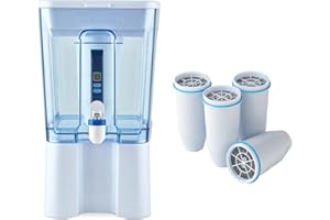 Culligan ZeroWater 12,3L Tassen-Wasserfilter-Spender-Kombination mit 6x fortschrittlichen 5-Stufen-Filtern, IAPMO-zertifiziert zur Reduzierung von Blei und PFOA/PFOS
