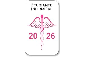 SIGNAL SAFETY Autocollant Sticker - Vignette Caducée 2026 pour Pare Brise en Vitrophanie - V8 Étudiante Infirmière