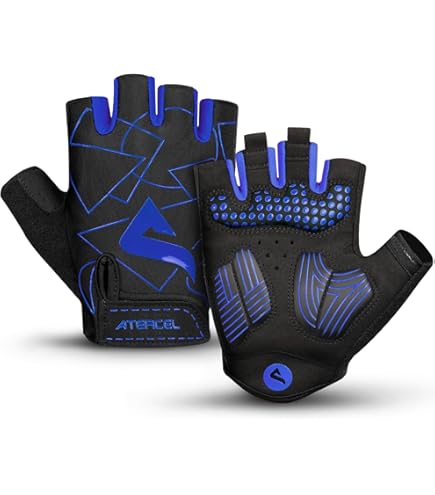 ROCKBROS TVI Fahrradhandschuhe Damen - Atmungsaktive Halbfinger Handschuhe Mit Stoßdämpfung