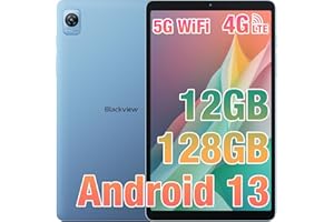 ‎BLACKVIEW Blackview Tab60 Tablet 8,68 Zoll Android 13 Tablet 4G LTE 5G WiFi 12GB RAM 128GB ROM(1TB TF) 6050mAh, 5MP+8MP, Telefonanruf Funktionalität Tragbares Tablet PC Google GMS, Widevine L1