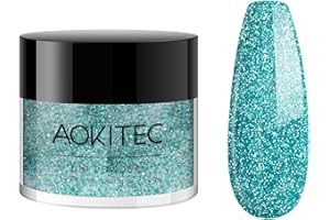 ‎AOKITEC Dipping Powder Nails Set, Dipping Nagelpulver, Aokitec Mode Dip Pulver Nagel Dipping Puder French Nagelkunst Starter Maniküre für Salon DIY & Hause Nagelpuder Spiegelpulver-28g