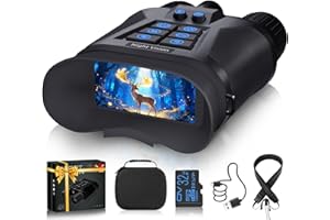 Nachtsichtgerät 4K Nachtsichtfernglas - 3" Digital Infrarot Fernglas für Erwachsene, 5000mAh Wiederaufladbares, 8X Digitalzoom Nachtsicht 400M für Camping, Jagd & Sicherheit Beobachtung