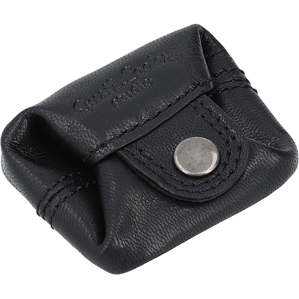 Charmoni - Portafoglio da uomo - Portamonete - con anello portachiavi - Multi tasche con cerniera - in vera pelle - Uomo Donna, marrone scuro, taglia unica, Classico