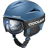 Odoland Kit di Casco Sci con Maschera Sci, Casco Snowboard con Occhiali Sci per Uomini Donne e Giovani, Unisex Casco Antiurto