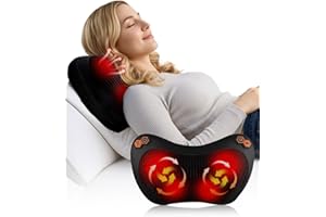 WENLEER Back Massager, Neck Massage Pillow, Deep Tissue 4D Kneading Shiatsu Massage, Massagers for Back and Neck, Shoulder, Legs, Optional Heat Function, 15-Minute Auto Timer Gifts for Men, Women
