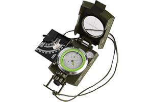 gwhole Marche Militaire Boussole avec poche pour le camping, randonnée, instructions en allemand