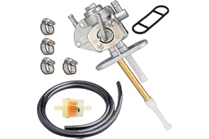 Ewillownm Compatible avec l'interrupteur de réservoir d'arrêt de robinet d'arrêt de carburant LT80 + remplacement de conduite de carburant pour Suzuki DRZ400 LT80 LTZ250 LTZ400 Yamaha