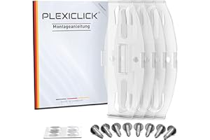 PLEXICLICK® - Portatarga invisibile senza cornice, trasparente, per un’auto curata, targa interscambiabile