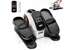 PULSE360 Under Desk Elliptical Machines Fitness for Elderly Leg Exerciser Sitting Down with 15 Resistance & 15 Manual Mode,5 Auto Mode for Enhancing Leg Muscle Power and Endurance, Muscle Toning, Fat Burning