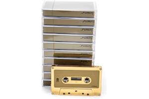 Fydelity Imixid/10 Pack Audio Cassette Tape C-60 Blank Gold Chrome 60 Minutes, Mixed Tape