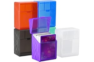 Risou 6 Pack MTG Card Deck Box Compatible with Magic The Gathering Card,TCG Card,OCG Card and Standard Size Card Game.Deck Box Holds 150+ Cards (NO CARDS),Colour