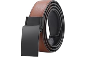 Kajeer Ceinture pour enfant garçon 2 en 1 réversible durable en cuir synthétique avec boucle en métal pour uniforme scolaire décontracté