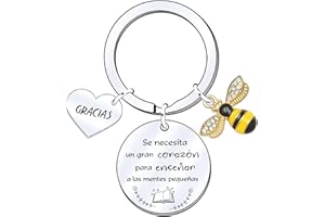 FGHJK Regalos Maestra Regalos Profesora Llaveros Maestra Llavero Profesora Regalo Grabado Llavero Graduación Regalos Cumpleaños Regalo del dia del Maestra Regalo de acción Gracias