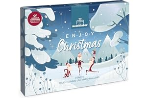 naschlabor | großer Adventskalender 2024 | 24 Süße Überraschungen für Kinder und Erwachsene | hochwertig verpackt, mit Weihnachtsgeschichte, Gummibärchen und Marshmallows