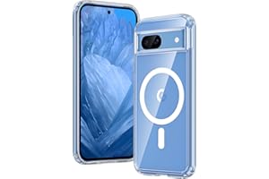 FNTCASE Etui do Google Pixel 8A: obsługa ładowania magnetycznego, przezroczyste, wojskowe, ochrona przed żółknięciem, wytrzymałe etui na telefon komórkowy, odporne na uderzenia, lekkie etui ochronne