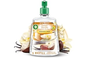 AIRWICK Air Wick Aerosol-Free Automatic Air Freshener Spray Refill, Sweet Vanilla & Shea Butter, Pack 1 x 228ml, 24x7 Active Fresh Odour Neutraliser, Lasts Up to 70 Days, Air freshener For Home