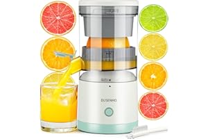 DUSENHO Zitronenpresse Elektrisch Orangenpresse Saftpresse Elektrisch Zitruspresse Tragbare USB-Aufladung Juicer Entsafter für Orange, Zitronen, Zitrusfrüchte
