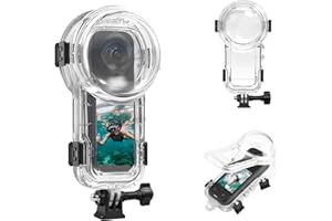 PULUZ Étui de plongée étanche 60 m pour Insta360 X5, coque de protection invisible sous l'eau pour Insta360 X5 Accessoires pour appareil photo photo à 360 degrés