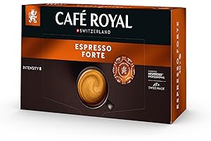 ‎CAFÉ ROYAL Café Royal Professional Pads, Espresso Forte, 50 Nespresso (R) Professional Compatible Pads for Office and Catering, Rainforest Alliance Certified, 100% Arabica Coffee, Intensity 8
