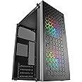 Mars Gaming MC-CORE, Ultra-Compact Micro-ATX PC Case, Metal-Mesh Front Design, 2x 120mm FRGB Fans, Full Side Window Gaming Case, Mini-ITX PC Case, USB 3.0, Black