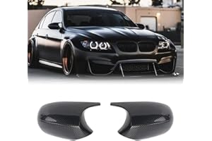 BONRYAN Türspiegel Abdeckkappen Ersatz für BMW 3er E90 E91 E92 E93 Kompatibilität mit BMW 1er E87 E81 E82 E88 Seitenflügel Rückspiegel Abdeckkappen Carbon glänzend (Model 2009-2011)